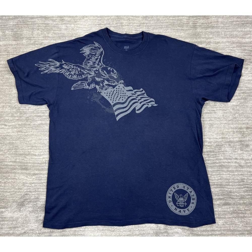 United States Navy Shirt Mens XL Blue Military Made in USA American